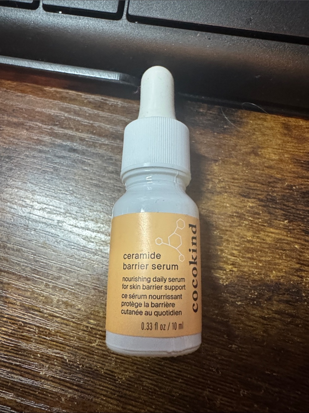 Cocokind NEW Ceramide Barrier Serum - White Bottle with Cream Label .33 fl oz